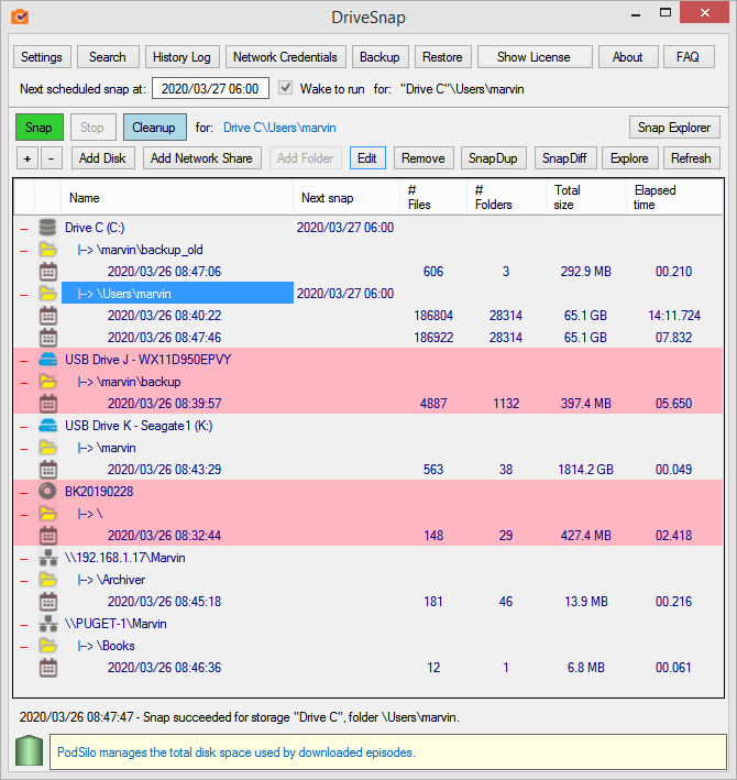 disk snapshot,offline file catalog,view files offline,search USB drive contents,search DVD contents