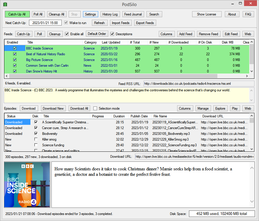 Windows podcast downloader,audio files,podcast rss feed